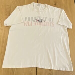 Vintage Fila 90's Property Of T-Shirt Men's Size 2XL Athletics Sports Tee